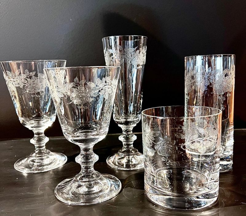 Roses rødvin glass