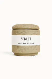 Hovedbilde Seklet keramikk duftlys Leather fusion