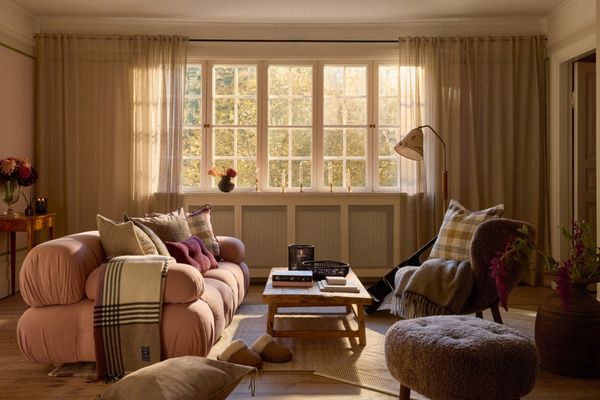 Lexington ullpledd ruter burgunder 