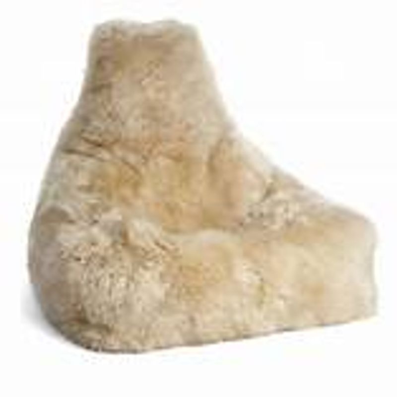 Sekkestol / beanbag i ekte saueskinn