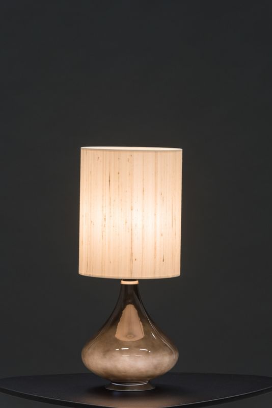 Flavia lampe liten H48 cm beige silke
