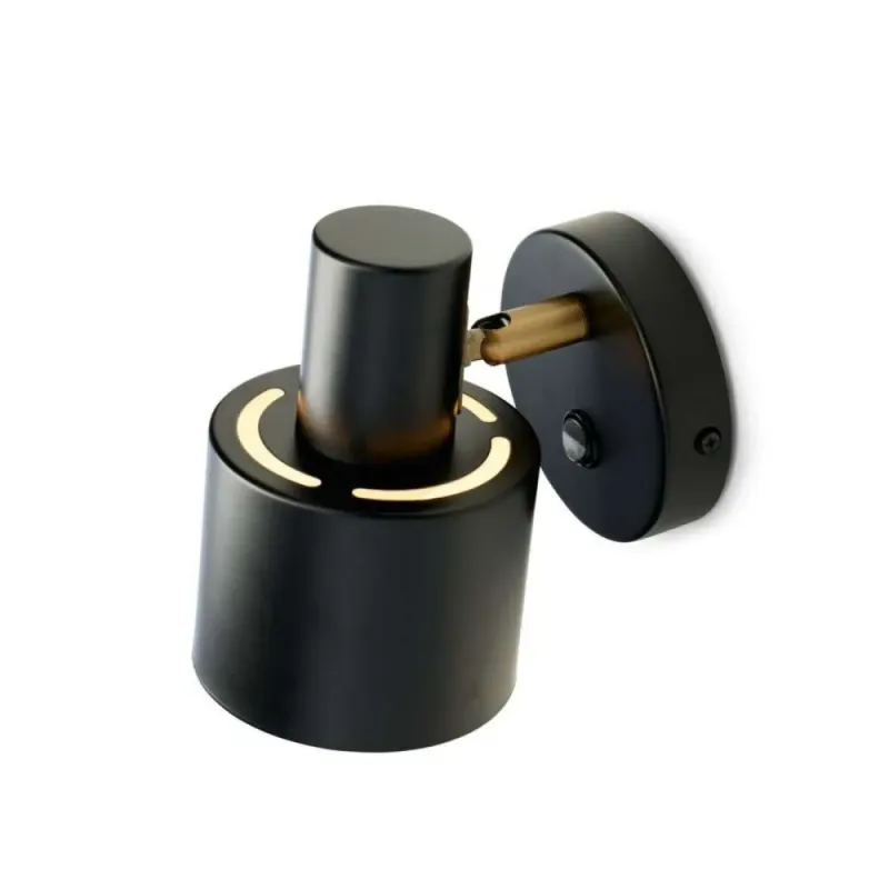 Vegglampe svart leselampe